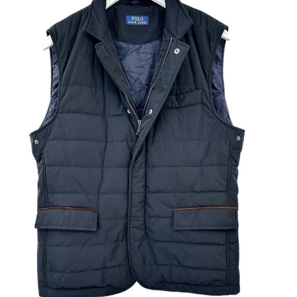 Polo Ralph Lauren Nylon / Suede Trimmed Quilted Vest M - Picture 4 of 9